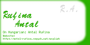 rufina antal business card